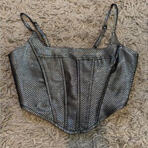 Silver Sparkly courset top